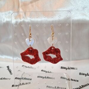 (PUCKER UP) Resin Earrings!